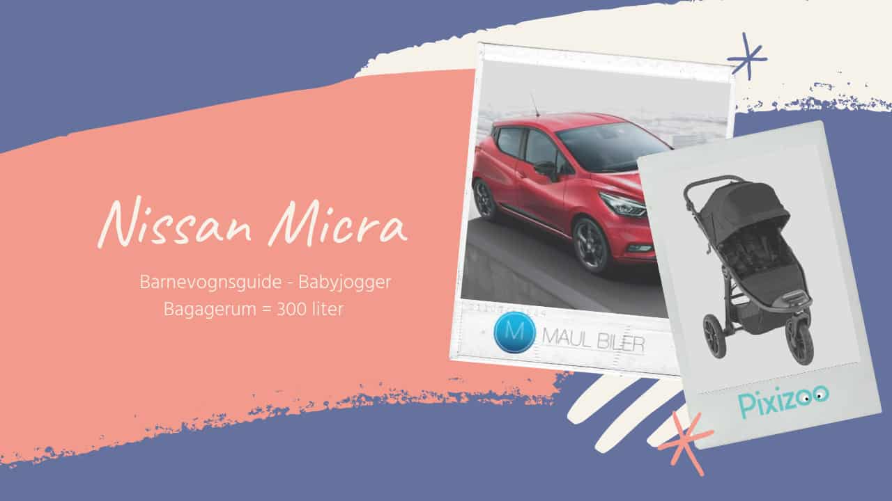 Nissan Micra bagagerum - Barnevognsguide